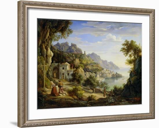 At the Gulf of Salerno, 1826-Joachim Faber-Framed Giclee Print