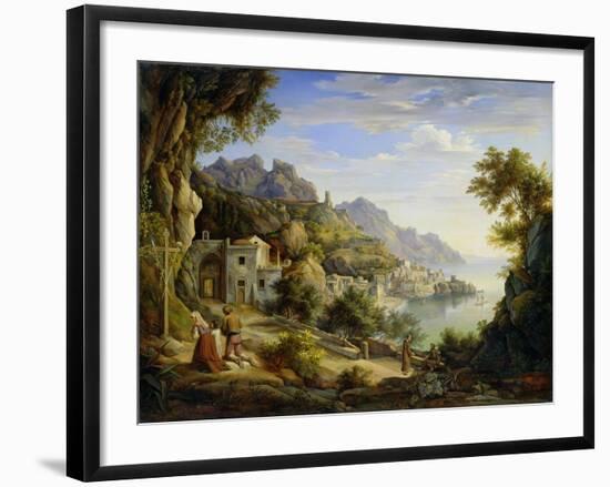 At the Gulf of Salerno, 1826-Joachim Faber-Framed Giclee Print