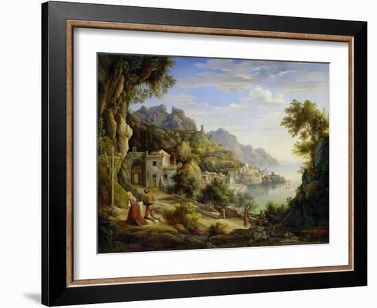 At the Gulf of Salerno, 1826-Joachim Faber-Framed Giclee Print