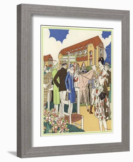 At the Horse Show and Races of Le Touquet-René Vincent-Framed Giclee Print