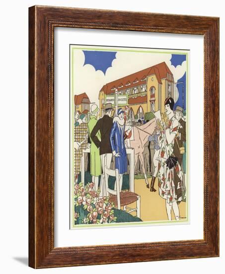 At the Horse Show and Races of Le Touquet-René Vincent-Framed Giclee Print