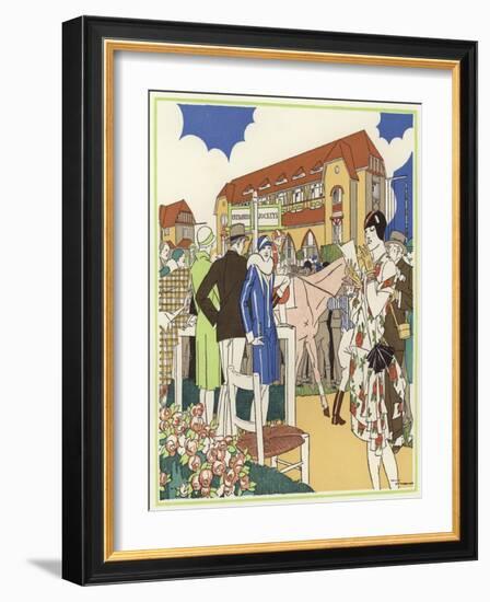 At the Horse Show and Races of Le Touquet-René Vincent-Framed Giclee Print