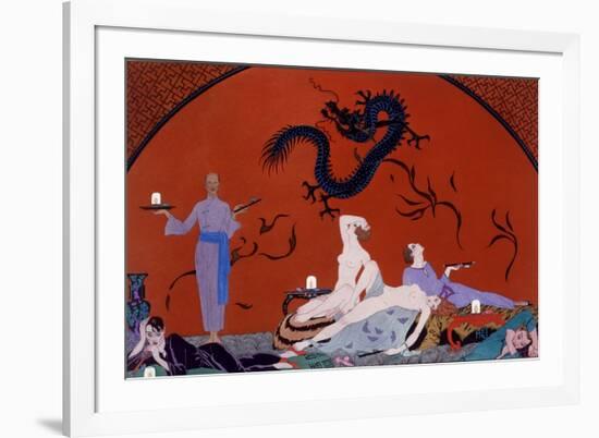 At the House of Pasotz, c.1921-Georges Barbier-Framed Premium Giclee Print