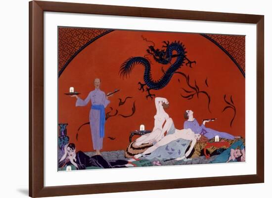 At the House of Pasotz, c.1921-Georges Barbier-Framed Premium Giclee Print