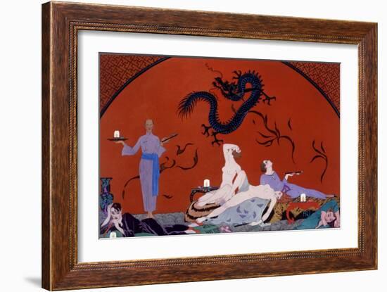 At the House of Pasotz, c.1921-Georges Barbier-Framed Giclee Print