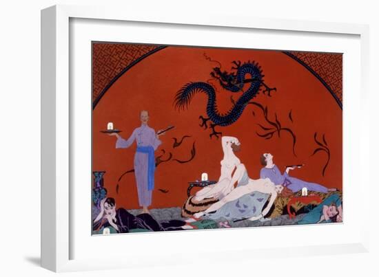 At the House of Pasotz, c.1921-Georges Barbier-Framed Giclee Print