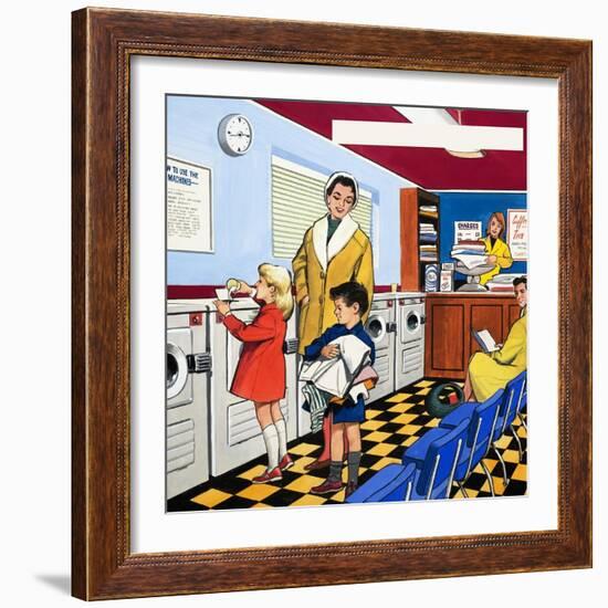 At the Laundrette-null-Framed Giclee Print