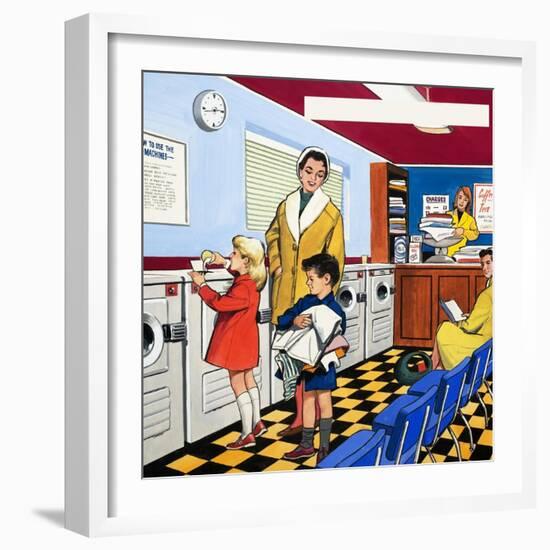 At the Laundrette-null-Framed Giclee Print