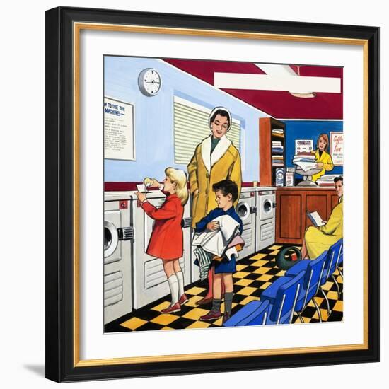 At the Laundrette-null-Framed Giclee Print