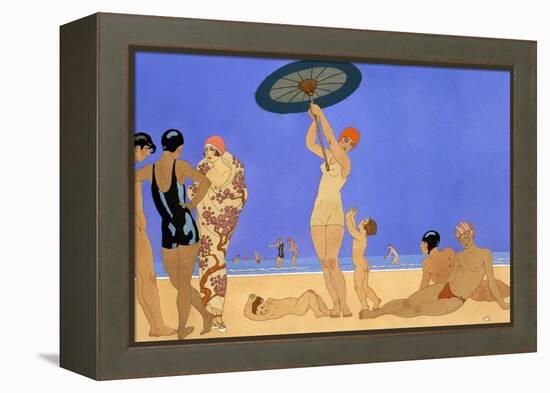 At the Lido-Georges Barbier-Framed Premier Image Canvas