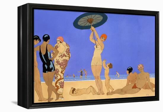 At the Lido-Georges Barbier-Framed Premier Image Canvas