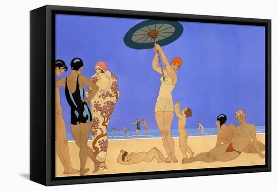 At the Lido-Georges Barbier-Framed Premier Image Canvas