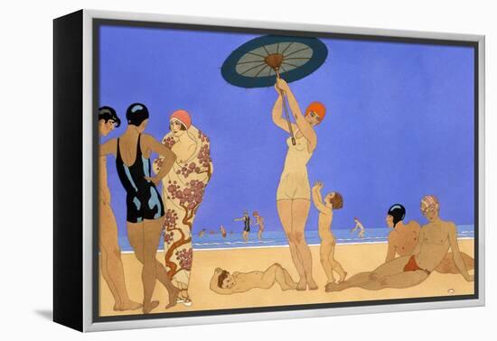 At the Lido-Georges Barbier-Framed Premier Image Canvas