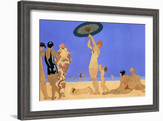 At the Lido-Georges Barbier-Framed Giclee Print
