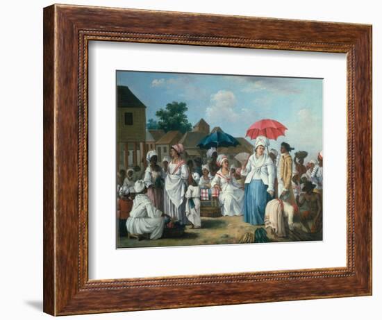 At the Linen Market in Santo Domingo-Augustin Brunias-Framed Giclee Print