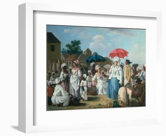 At the Linen Market in Santo Domingo-Augustin Brunias-Framed Giclee Print