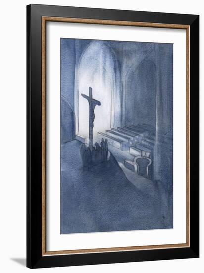 At the Mass We Offer in Thanksgiving a Holy and Living Sacrifice, 2001 (W/C on Paper)-Elizabeth Wang-Framed Giclee Print
