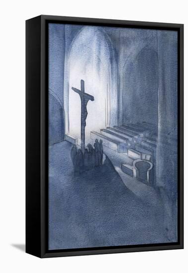 At the Mass We Offer in Thanksgiving a Holy and Living Sacrifice, 2001 (W/C on Paper)-Elizabeth Wang-Framed Premier Image Canvas