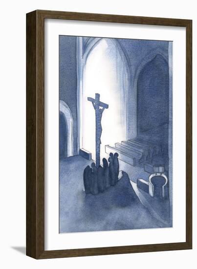 At the Mass We Offer in Thanksgiving a Holy and Living Sacrifice, 2001 (W/C on Paper)-Elizabeth Wang-Framed Giclee Print