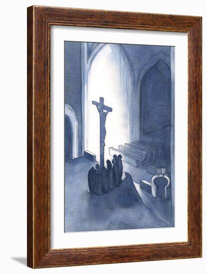 At the Mass We Offer in Thanksgiving a Holy and Living Sacrifice, 2001 (W/C on Paper)-Elizabeth Wang-Framed Giclee Print