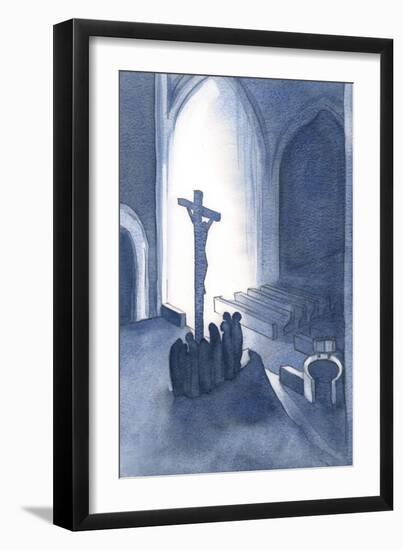 At the Mass We Offer in Thanksgiving a Holy and Living Sacrifice, 2001 (W/C on Paper)-Elizabeth Wang-Framed Giclee Print