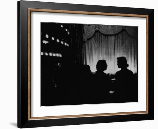 At the Met. Opera House Waiting for the Start of Show, Featuring the Moiseyev Dancers-Walter Sanders-Framed Photographic Print