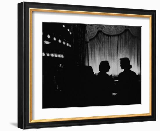 At the Met. Opera House Waiting for the Start of Show, Featuring the Moiseyev Dancers-Walter Sanders-Framed Photographic Print