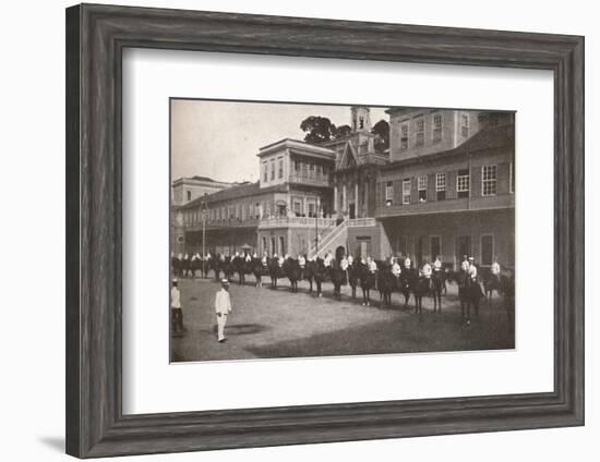 'At the Military Police Head-quarters', 1914-Unknown-Framed Photographic Print