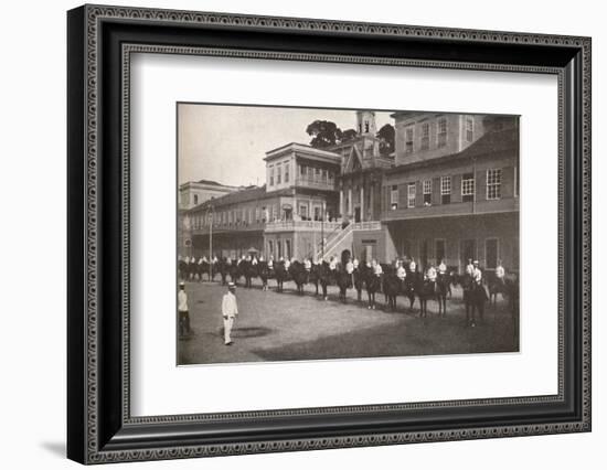 'At the Military Police Head-quarters', 1914-Unknown-Framed Photographic Print