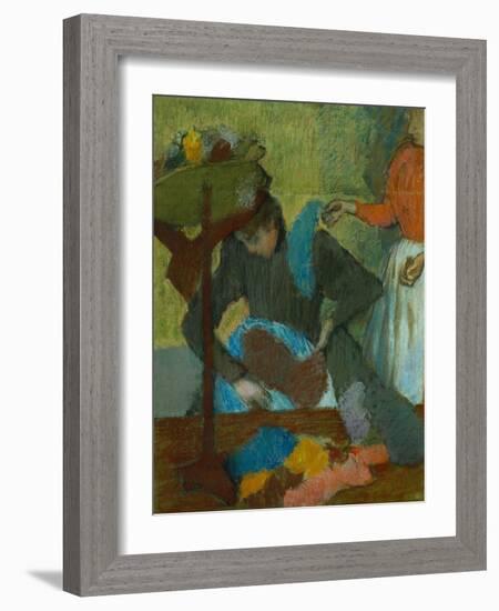 At the Milliner (Chez La Modiste), 1898-Edgar Degas-Framed Giclee Print