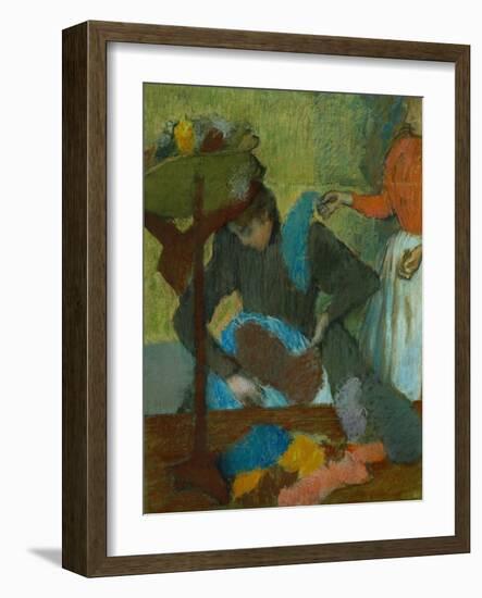 At the Milliner (Chez La Modiste), 1898-Edgar Degas-Framed Giclee Print