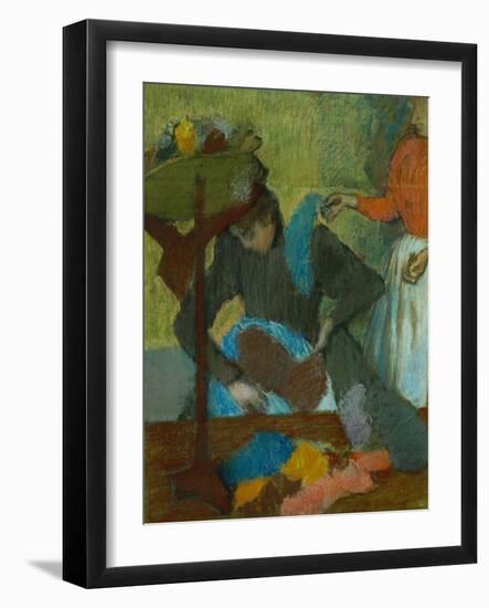 At the Milliner (Chez La Modiste), 1898-Edgar Degas-Framed Giclee Print