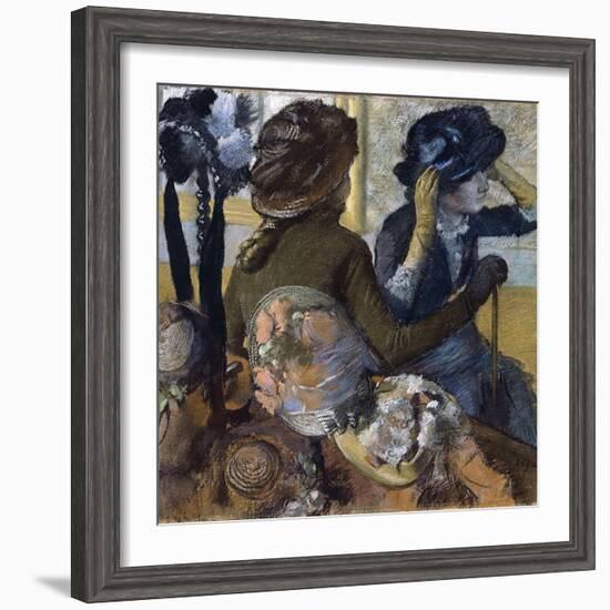 At the Milliner'S, 1882-Edgar Degas-Framed Giclee Print