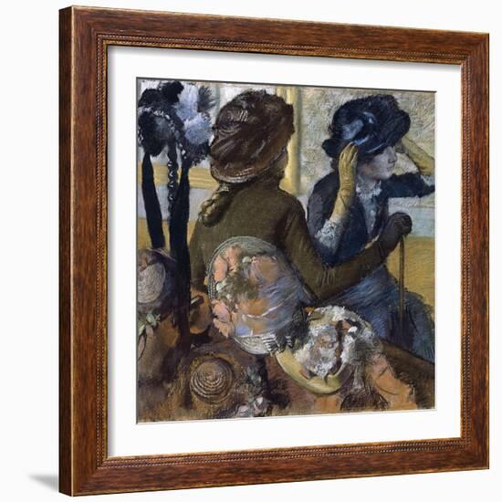 At the Milliner'S, 1882-Edgar Degas-Framed Giclee Print