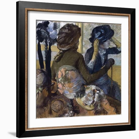 At the Milliner'S, 1882-Edgar Degas-Framed Giclee Print