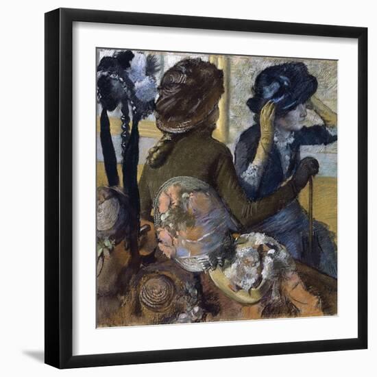 At the Milliner'S, 1882-Edgar Degas-Framed Giclee Print