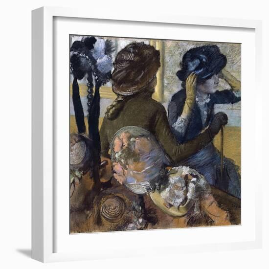 At the Milliner'S, 1882-Edgar Degas-Framed Giclee Print