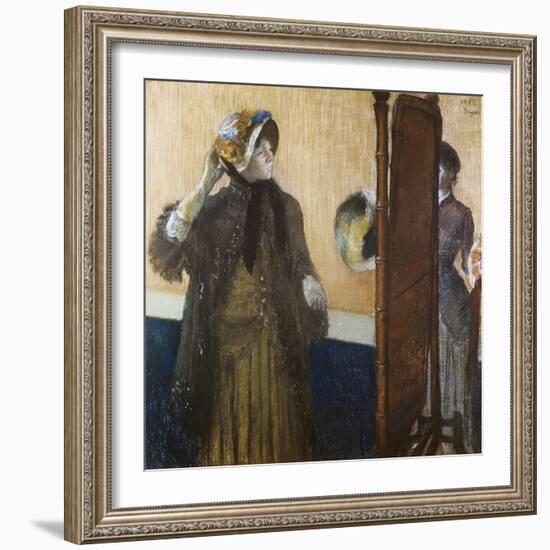 At the Milliner's-Edgar Degas-Framed Giclee Print