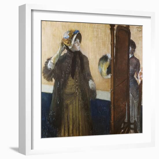 At the Milliner's-Edgar Degas-Framed Giclee Print