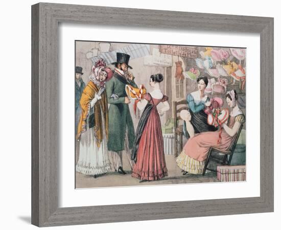 At the Milliners-John James Chalon-Framed Giclee Print