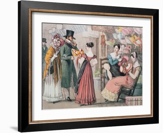 At the Milliners-John James Chalon-Framed Giclee Print