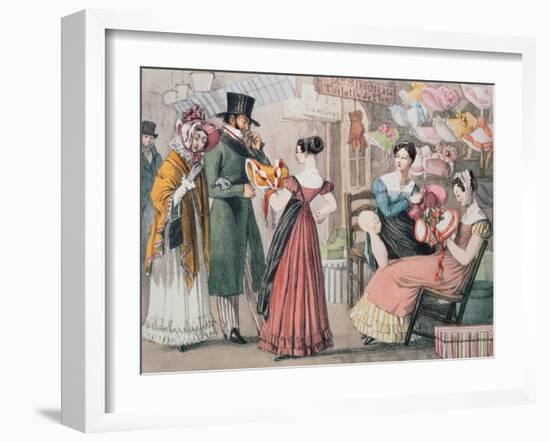 At the Milliners-John James Chalon-Framed Giclee Print