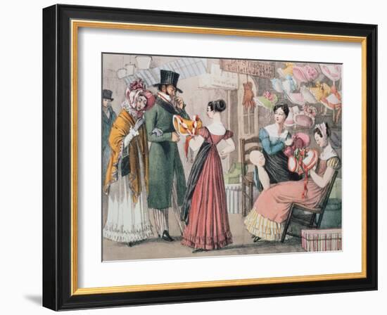 At the Milliners-John James Chalon-Framed Giclee Print