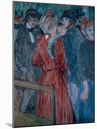 At the Moulin de la Galette, 1891 watercolor and gouache-Henri de Toulouse-Lautrec-Mounted Giclee Print