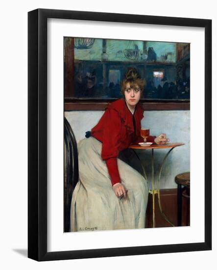 At the Moulin De La Galette or La Madeleine. Painting by Ramon Casas I Carbo (1866-1932), 1892. Oil-Ramon Casas i Carbo-Framed Giclee Print