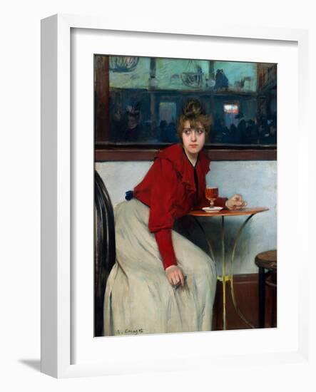 At the Moulin De La Galette or La Madeleine. Painting by Ramon Casas I Carbo (1866-1932), 1892. Oil-Ramon Casas i Carbo-Framed Giclee Print