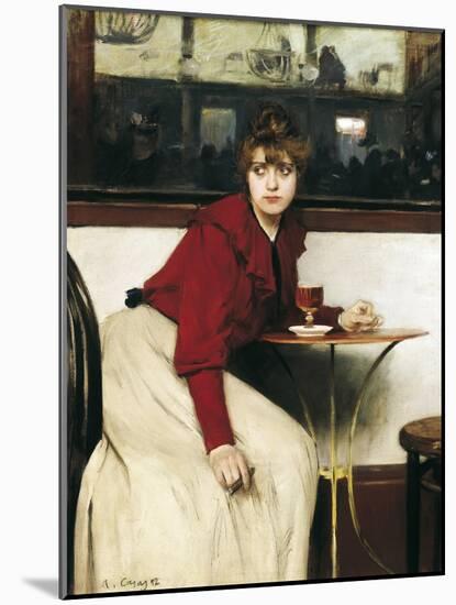 At the Moulin De La Galette or La Madeleine-Ramon Casas Carbo-Mounted Art Print