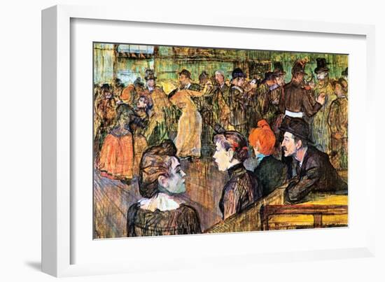 At the Moulin De La Gallette-Henri de Toulouse-Lautrec-Framed Art Print