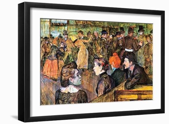 At The Moulin De La Gallette-Henri de Toulouse-Lautrec-Framed Art Print