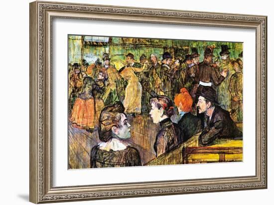 At The Moulin De La Gallette-Henri de Toulouse-Lautrec-Framed Art Print